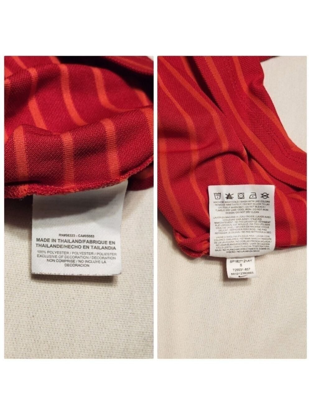 Nike Dri Fit Polo Shirt Mens Red Small - Picture 6 of 9